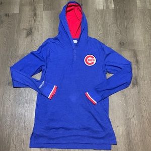 Mitchell & Ness Cooperstown Collection Chicago Cubs Henley Hoodie Size M